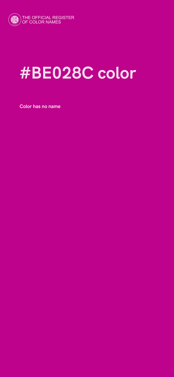 #BE028C color image