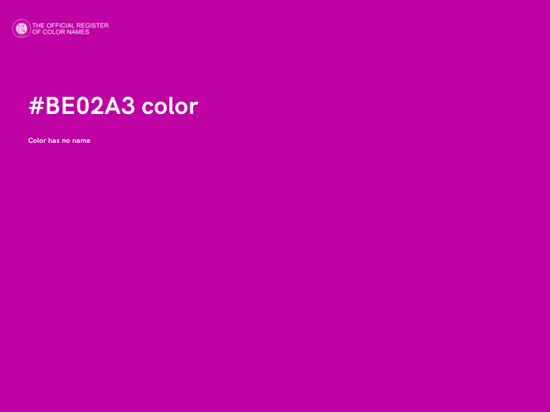 #BE02A3 color image
