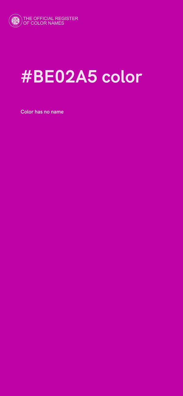 #BE02A5 color image