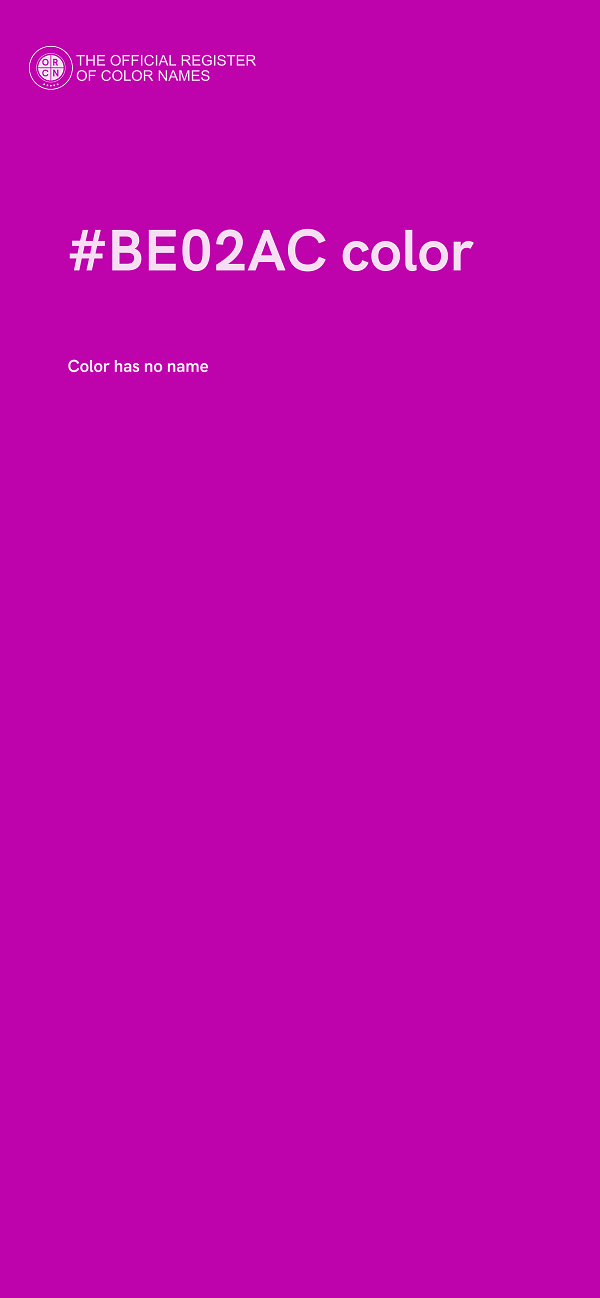#BE02AC color image