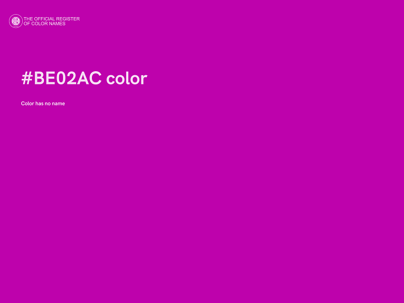#BE02AC color image