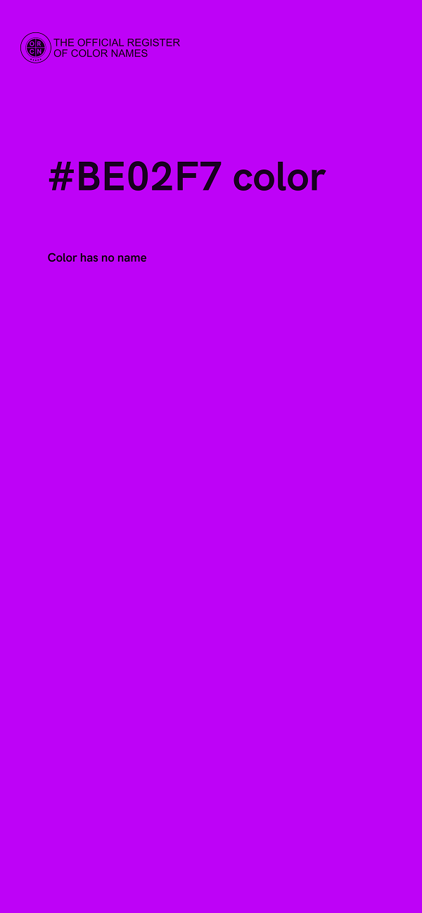 #BE02F7 color image