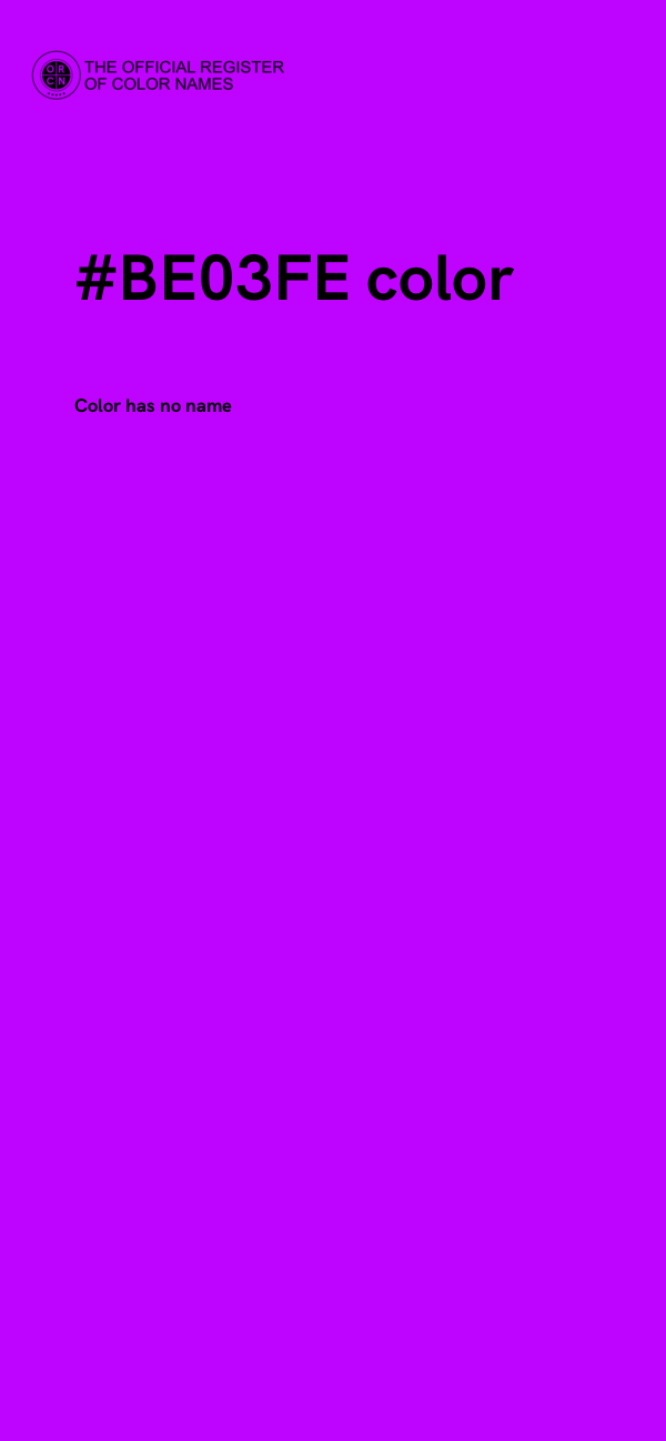 #BE03FE color image
