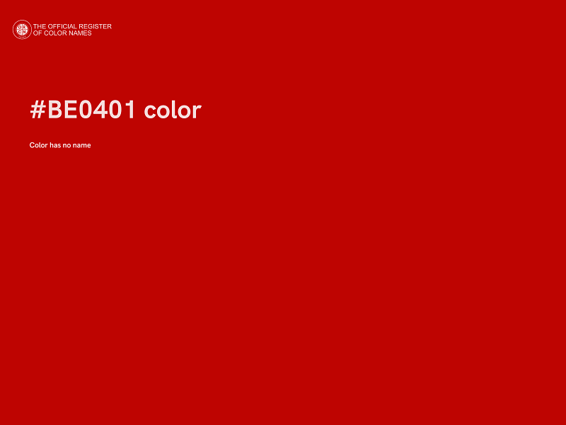 #BE0401 color image