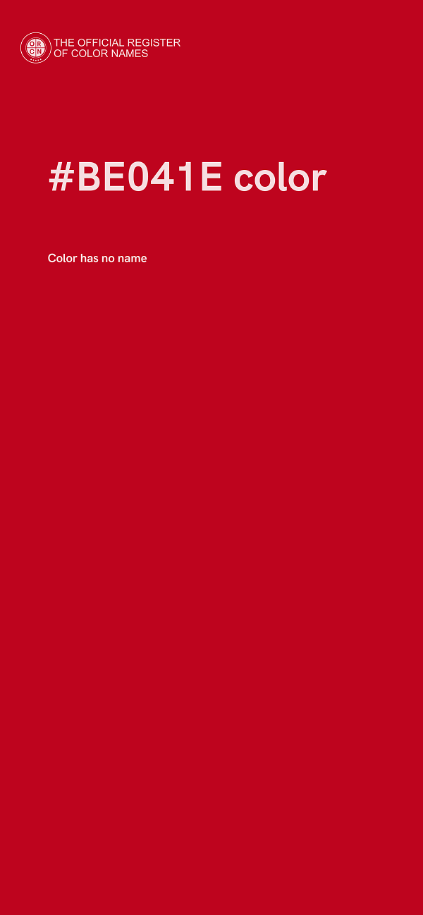 #BE041E color image