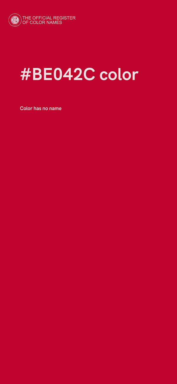 #BE042C color image