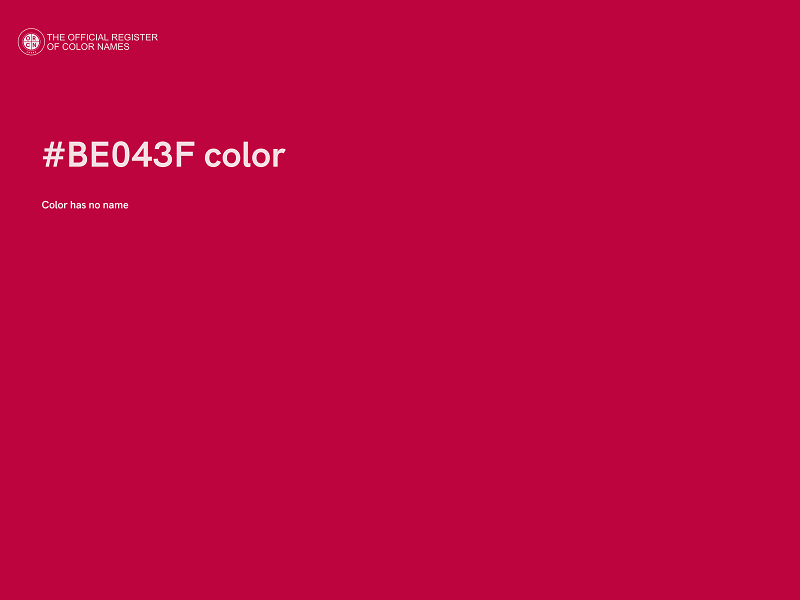 #BE043F color image