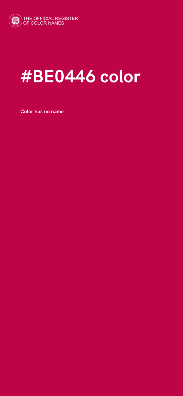 #BE0446 color image
