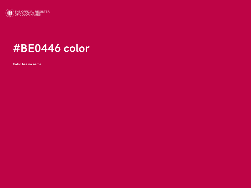 #BE0446 color image