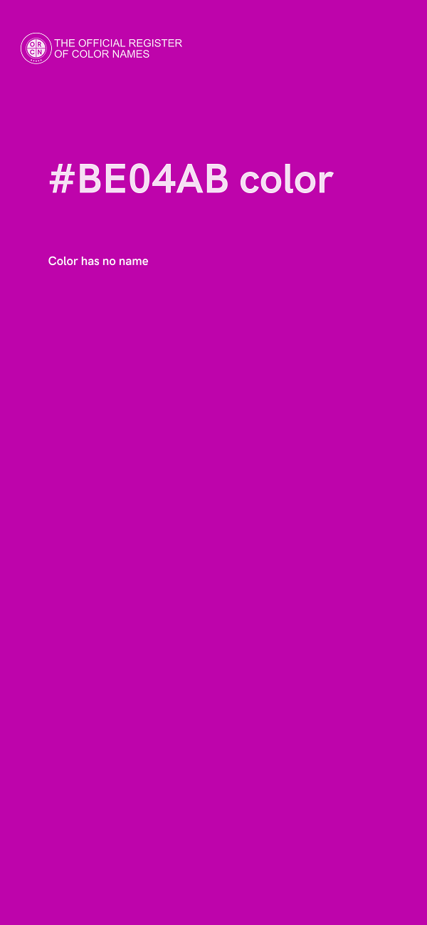 #BE04AB color image