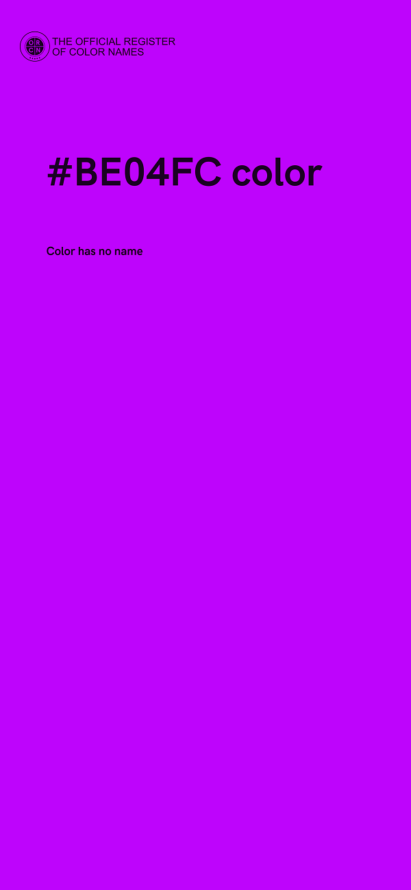 #BE04FC color image