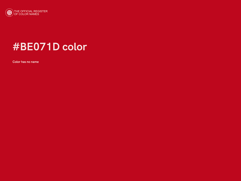 #BE071D color image