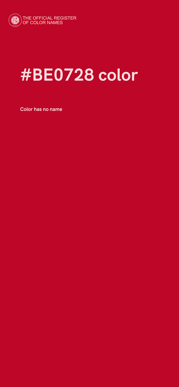 #BE0728 color image