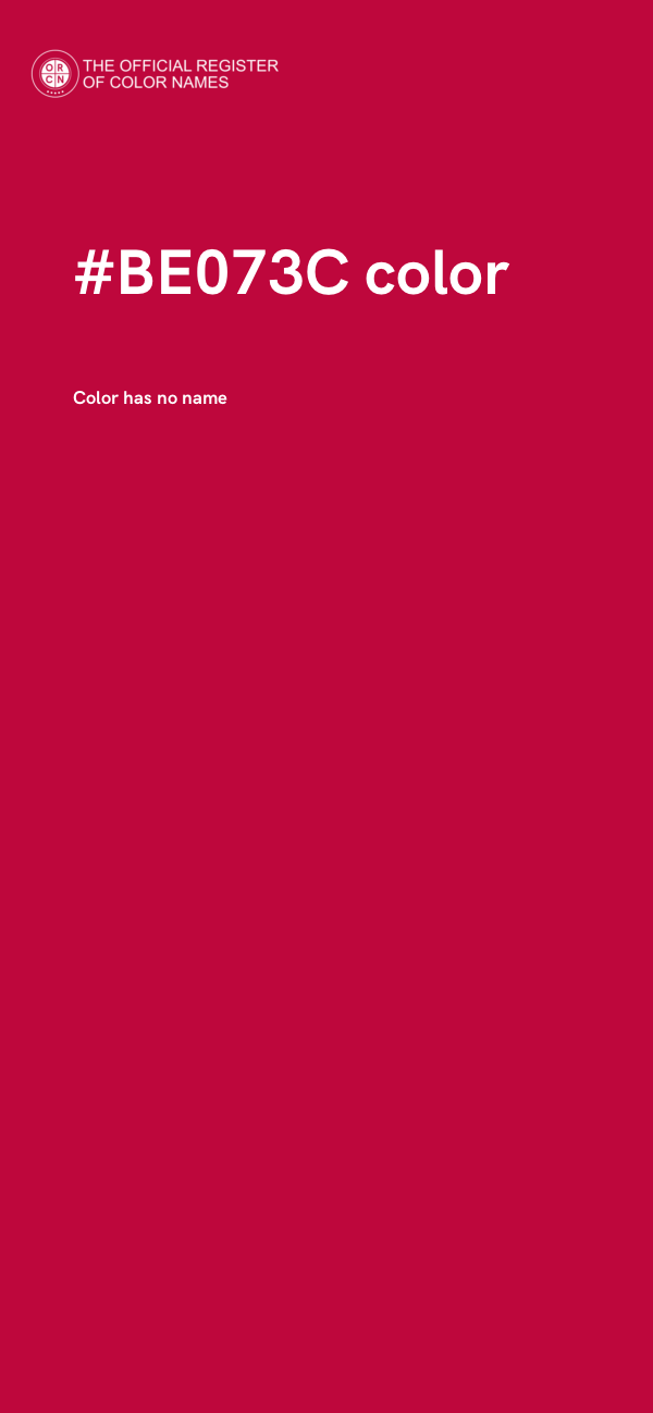 #BE073C color image