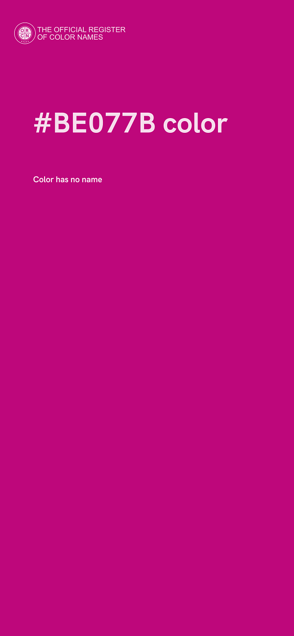 #BE077B color image