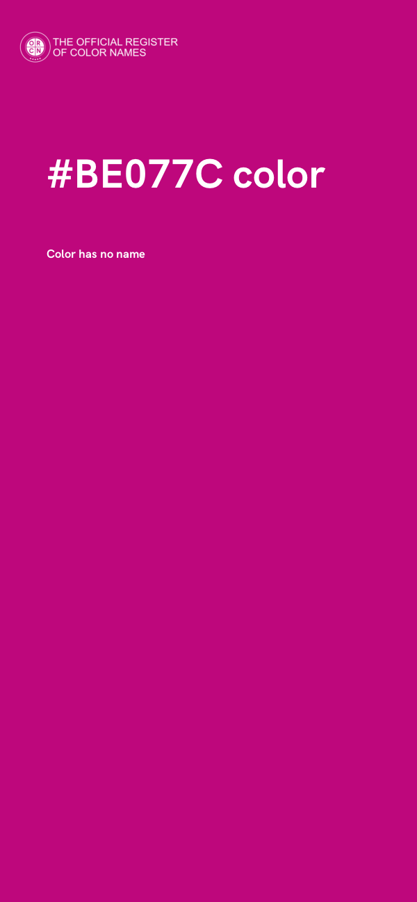 #BE077C color image