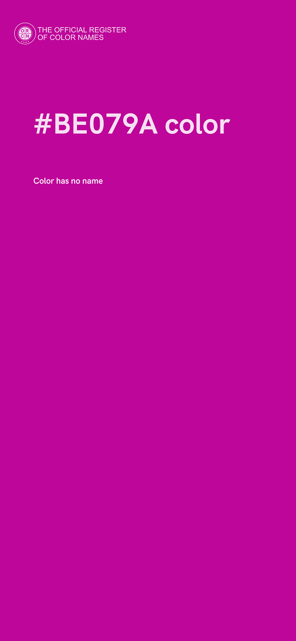 #BE079A color image