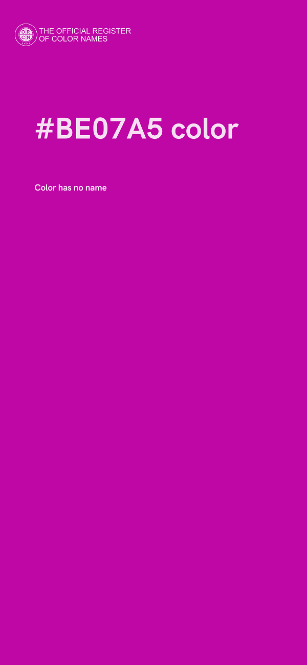 #BE07A5 color image