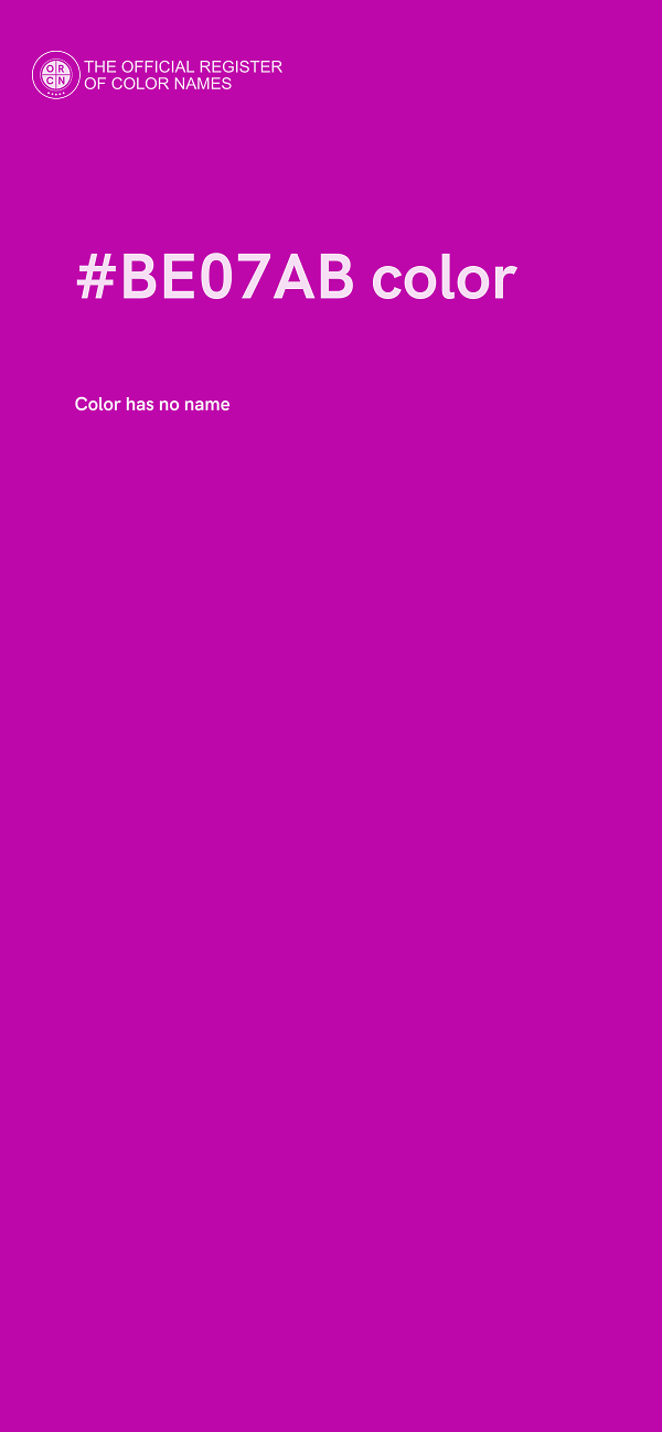 #BE07AB color image