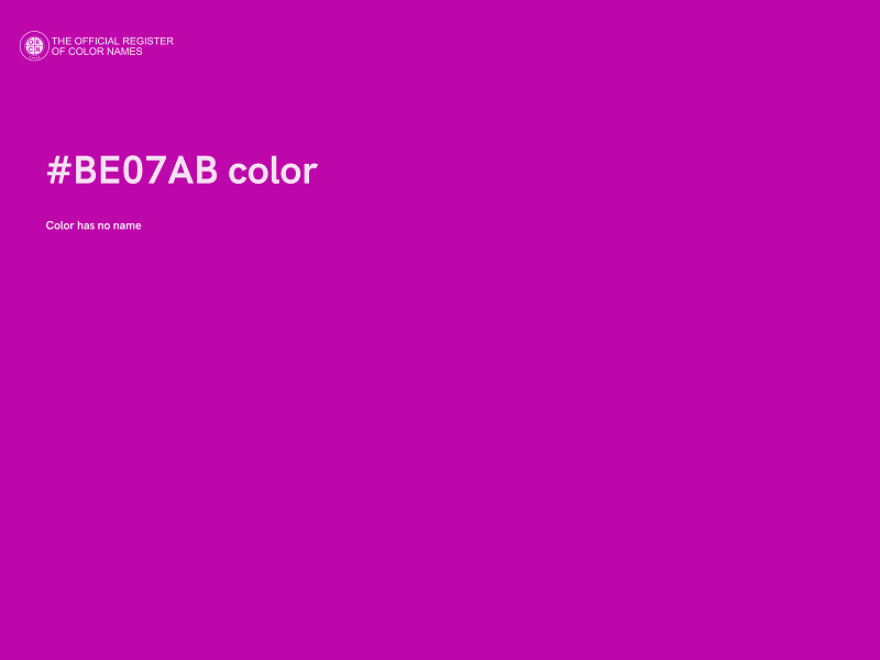 #BE07AB color image