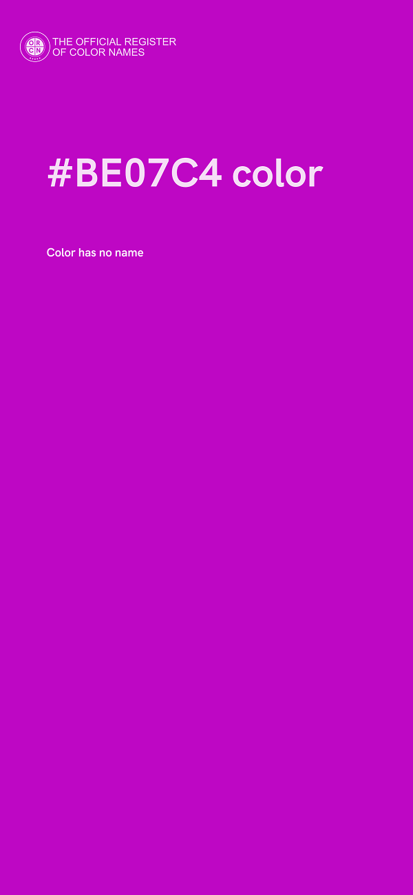 #BE07C4 color image