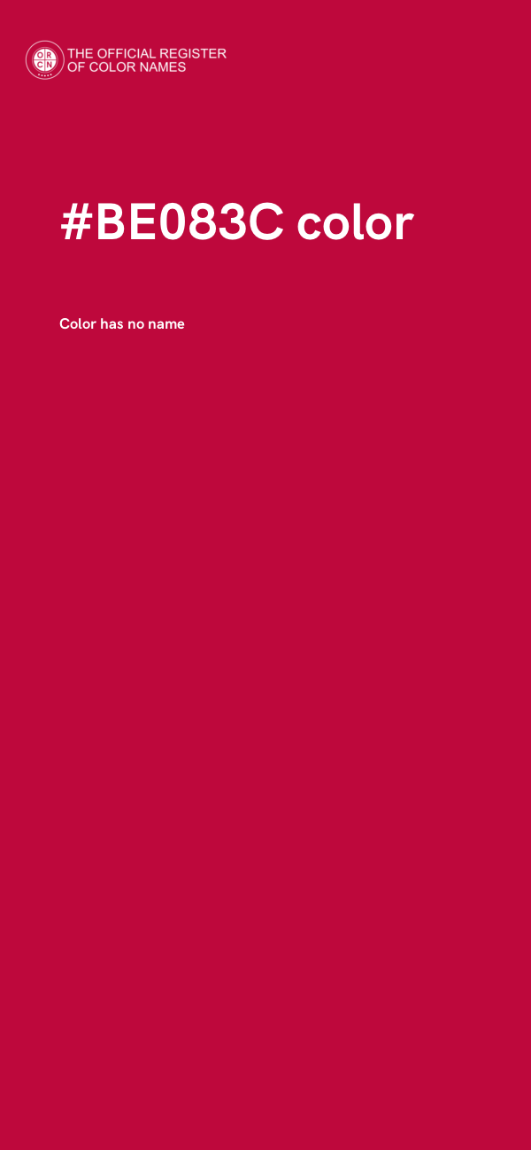 #BE083C color image
