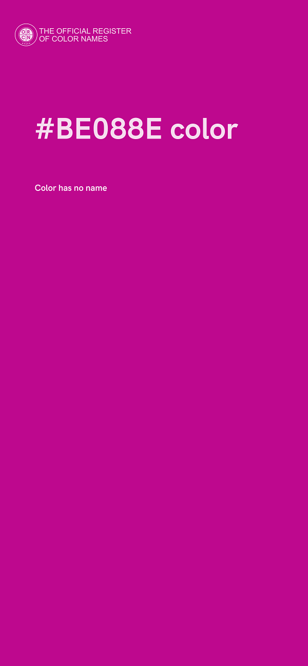 #BE088E color image