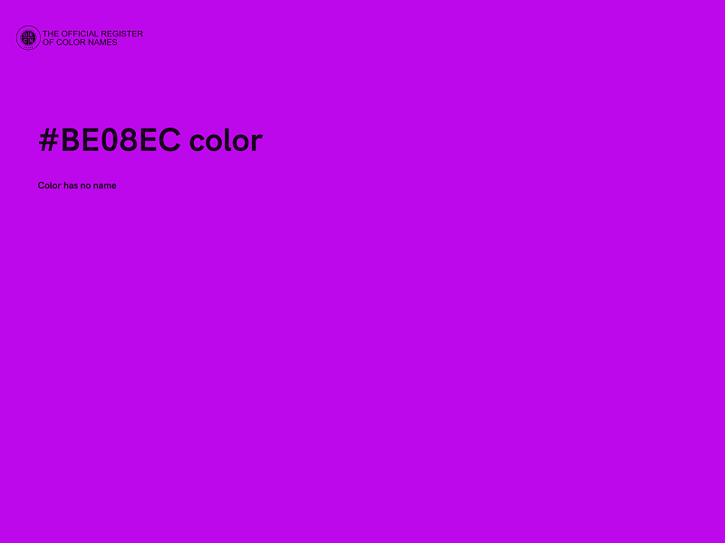 #BE08EC color image