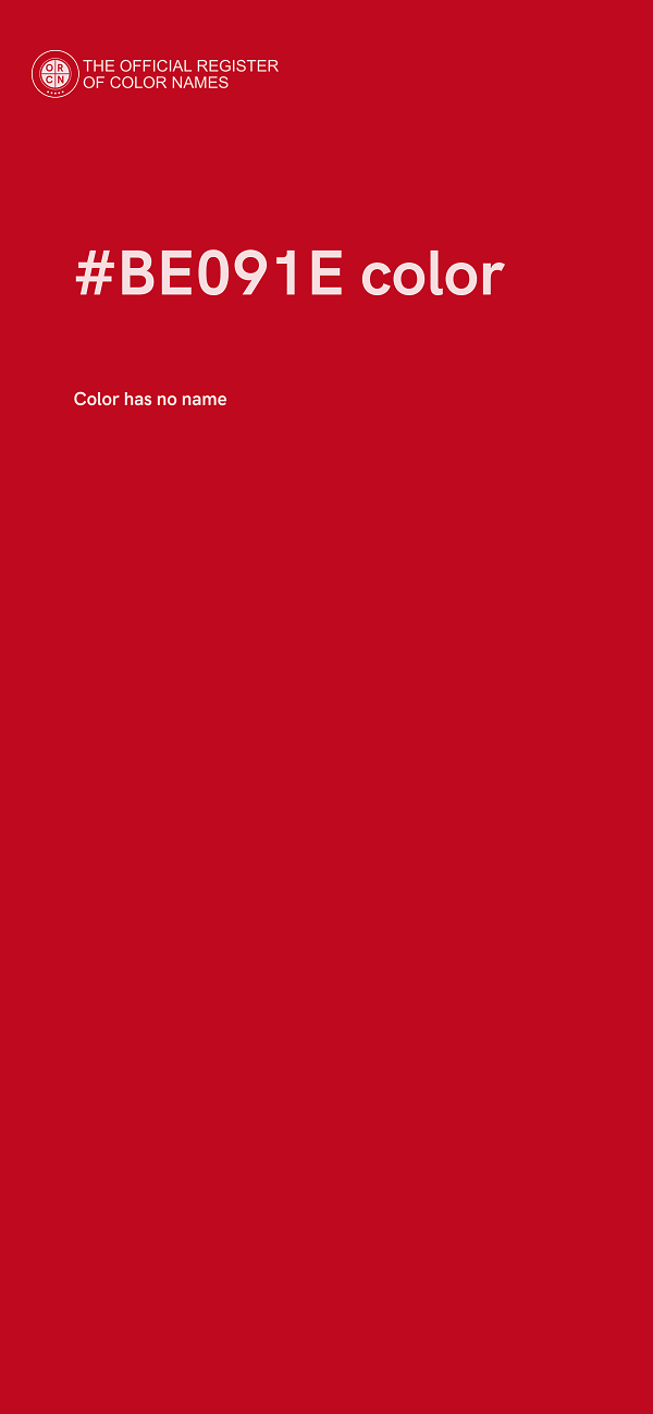 #BE091E color image