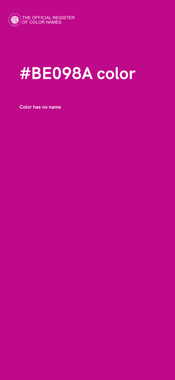 #BE098A color image