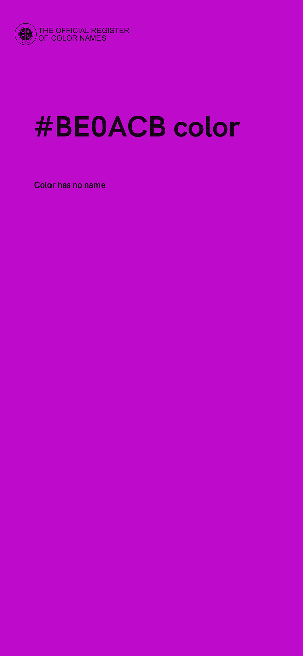 #BE0ACB color image