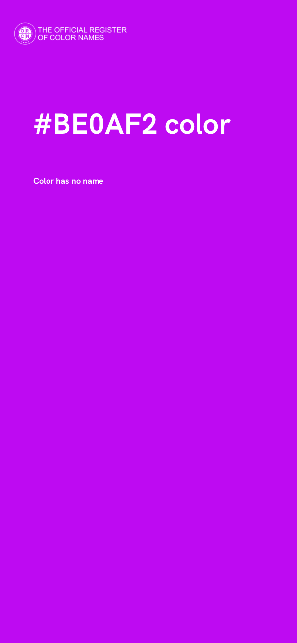 #BE0AF2 color image