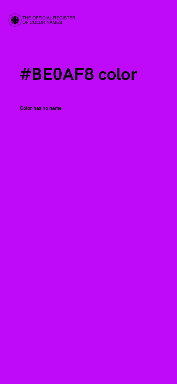 #BE0AF8 color image