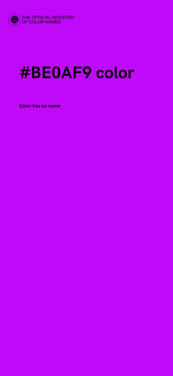 #BE0AF9 color image