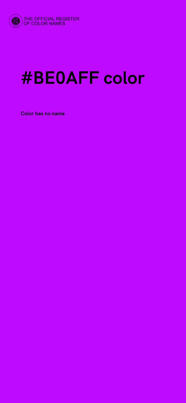 #BE0AFF color image