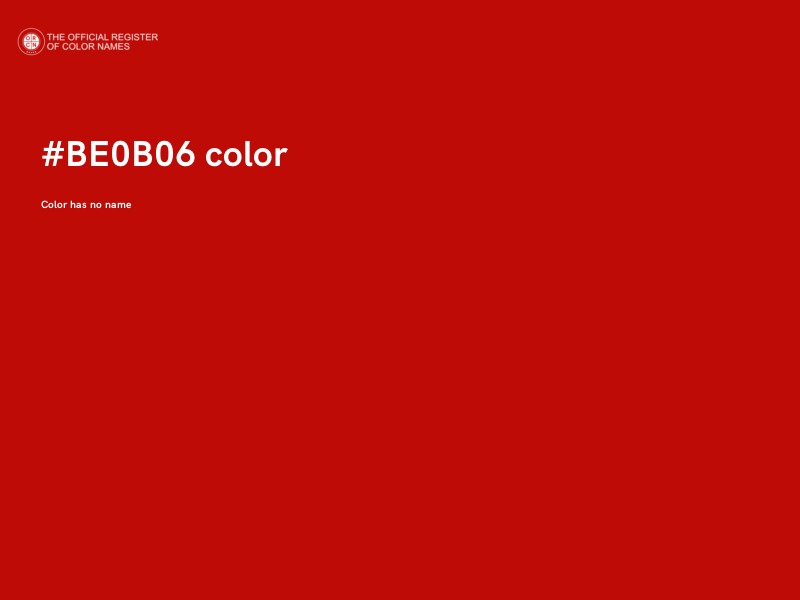 #BE0B06 color image