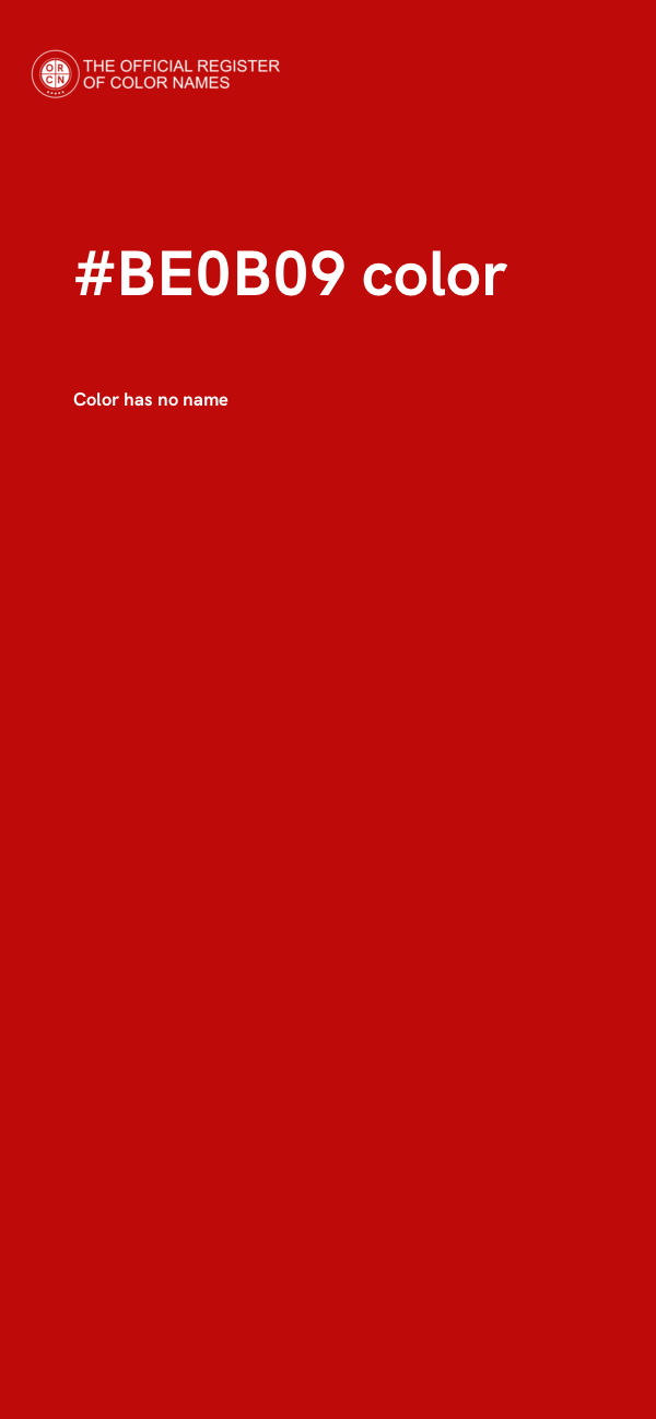 #BE0B09 color image