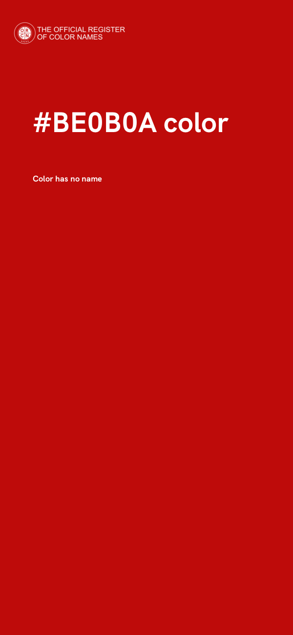 #BE0B0A color image