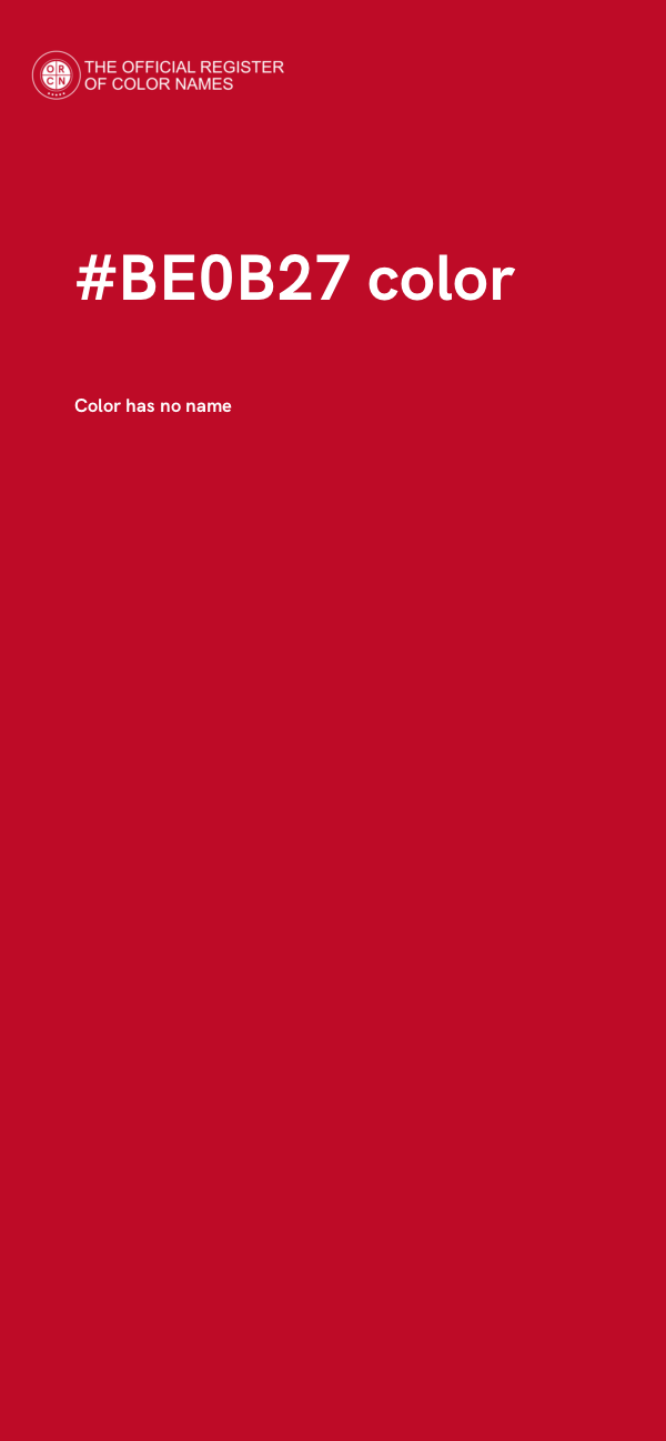 #BE0B27 color image