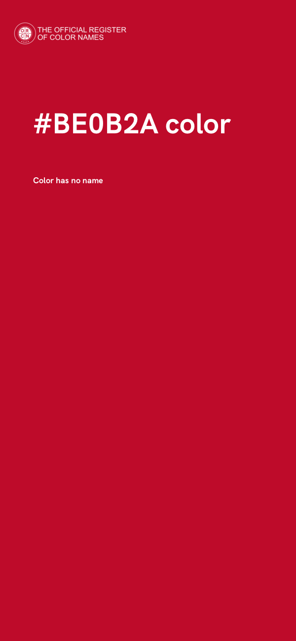 #BE0B2A color image