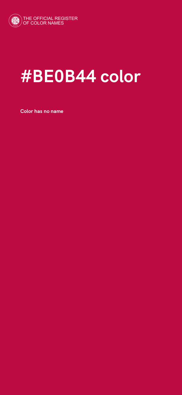 #BE0B44 color image