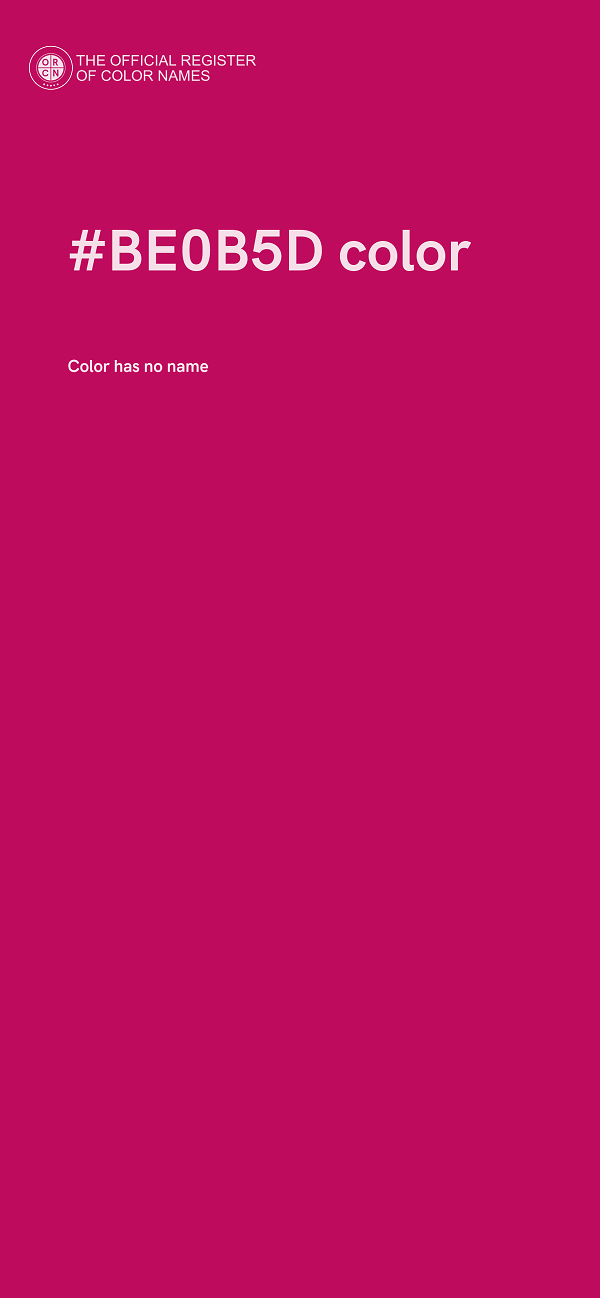 #BE0B5D color image