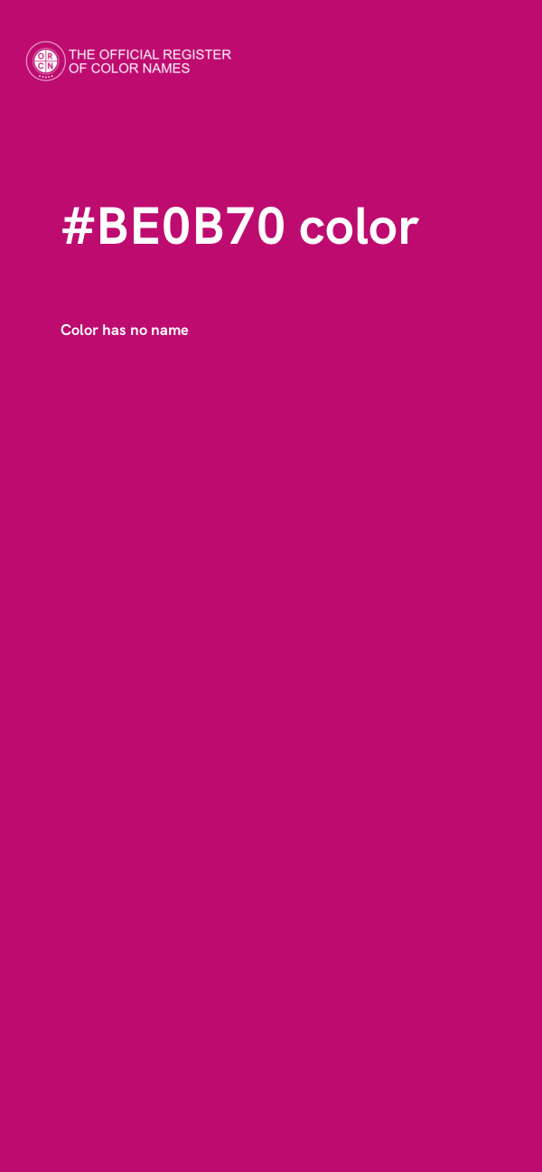 #BE0B70 color image