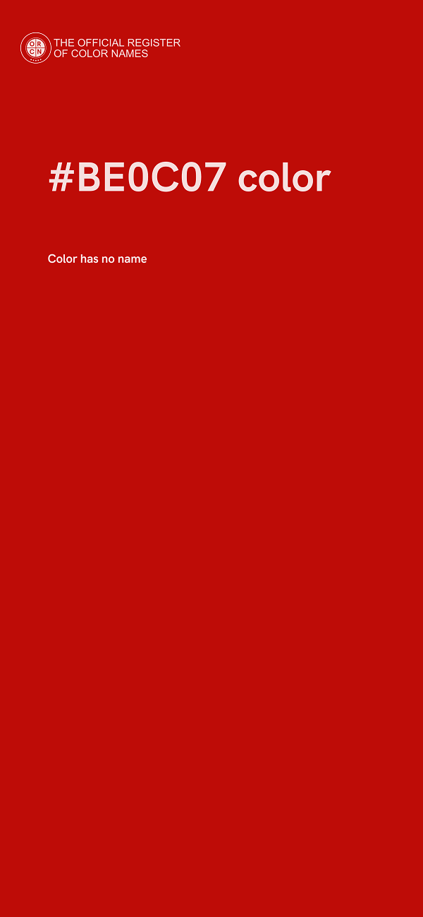 #BE0C07 color image