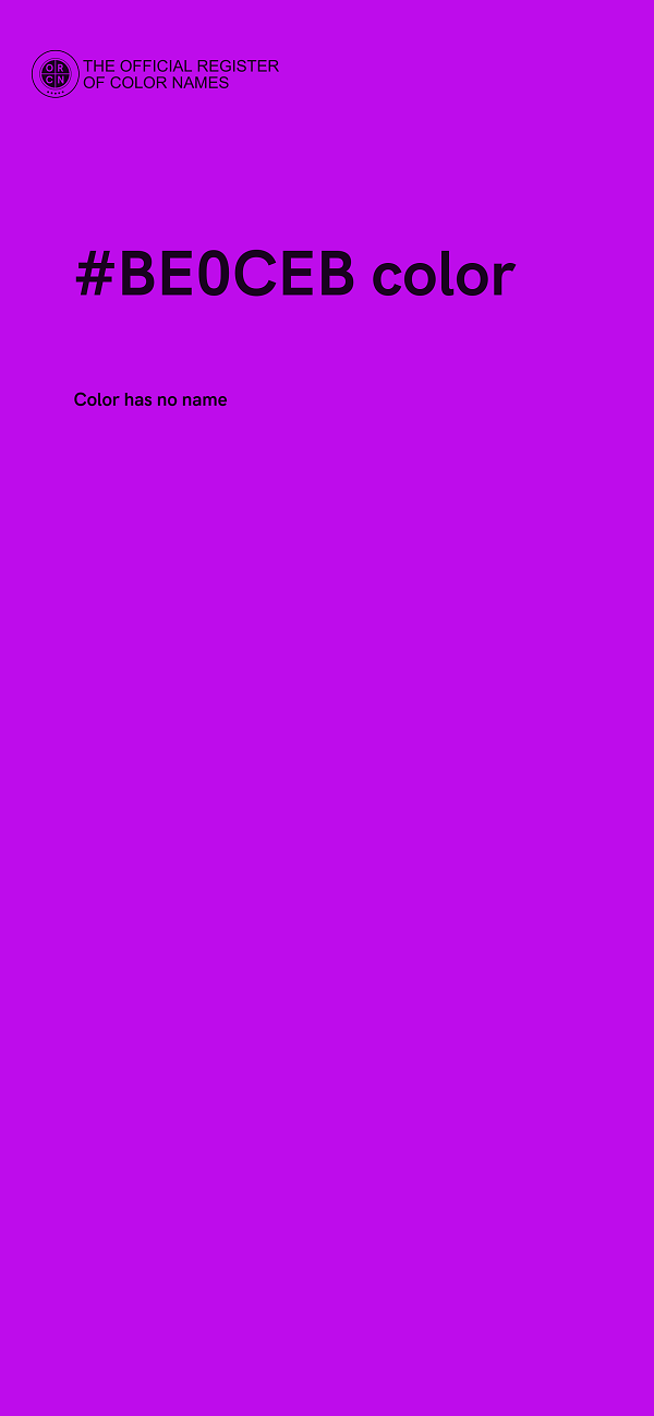 #BE0CEB color image