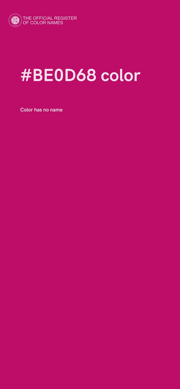 #BE0D68 color image