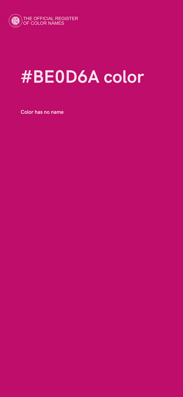 #BE0D6A color image