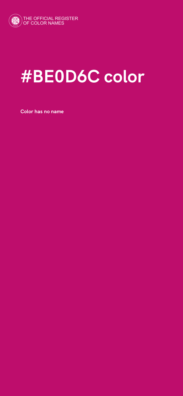 #BE0D6C color image