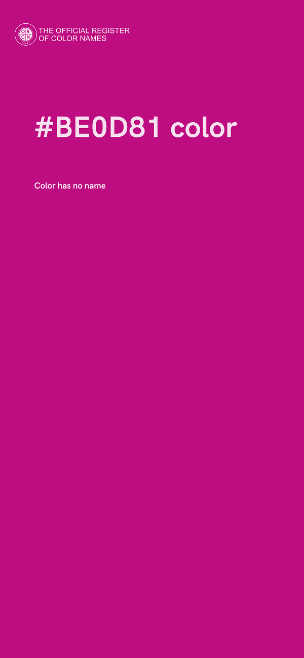 #BE0D81 color image