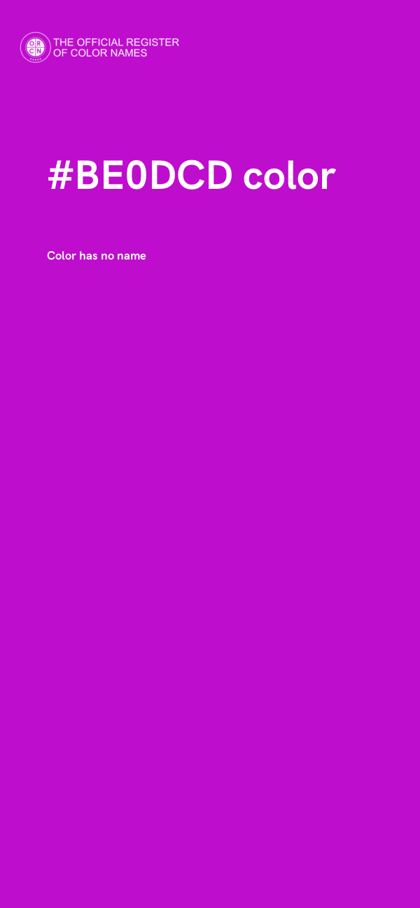 #BE0DCD color image
